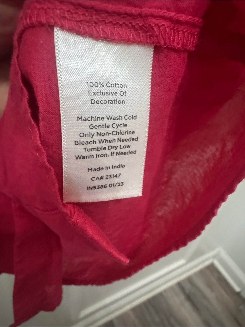 Talbots petite S Hot Pink Button-Front Puff Sleeve Blouse cotton casual - Picture 3 of 7